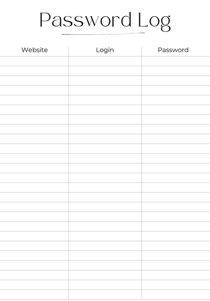 Password Log