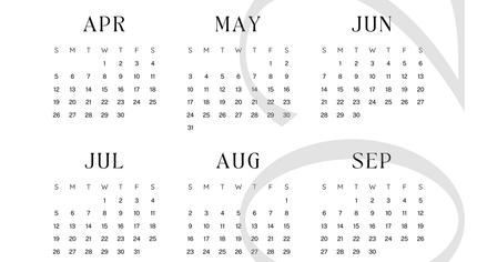 Yearly Calendar