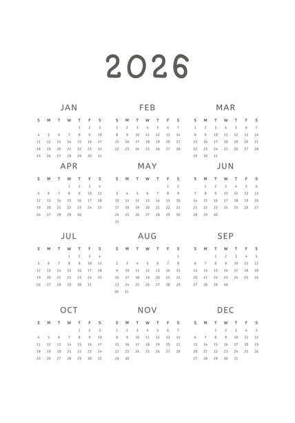 Yearly Calendar