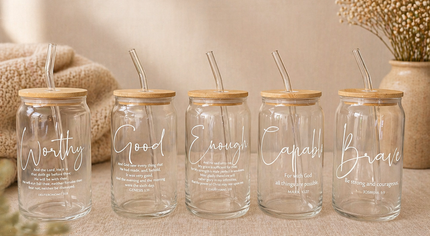 Glass Affirmation Tumblers