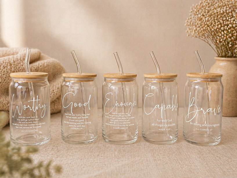 Glass Affirmation Tumblers