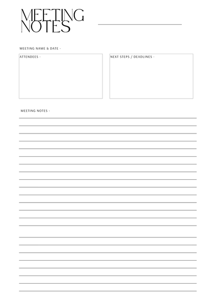 Meeting Notes