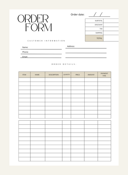 Order Form
