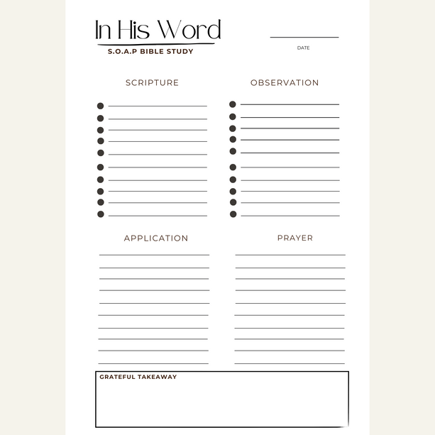 In His Word (S.O.A.P)