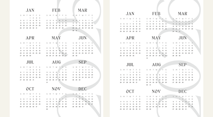 Yearly Calendar